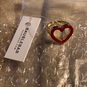 Baublebar red and gold enamel ring